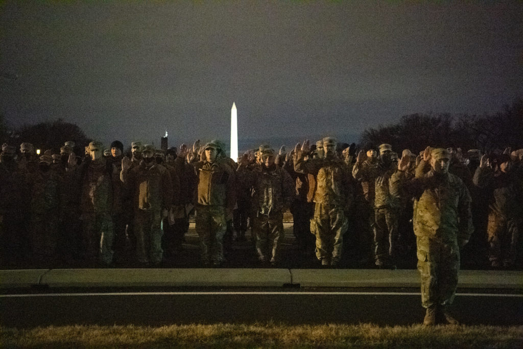 National Guard being sworn in as U.S. Marshals in DC