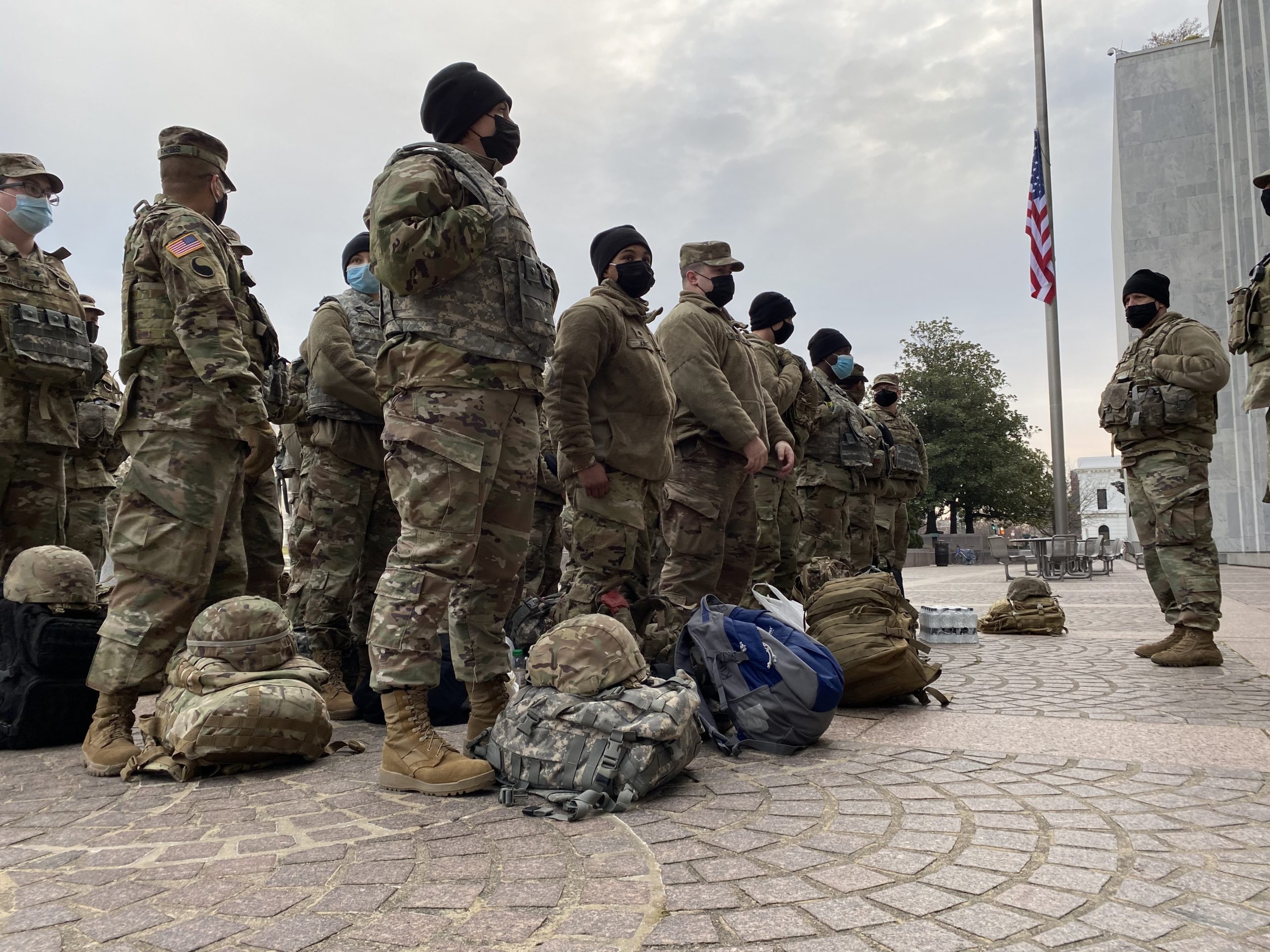 National Guard Soldiers Muster at the Capitol
