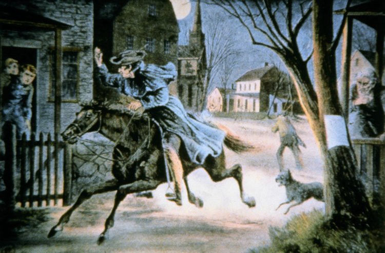 Paul Revere Begins His Famous Ride on April 18, 1775