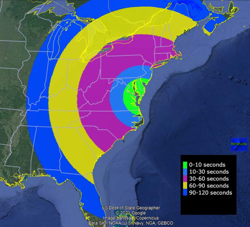 NASA visibility map