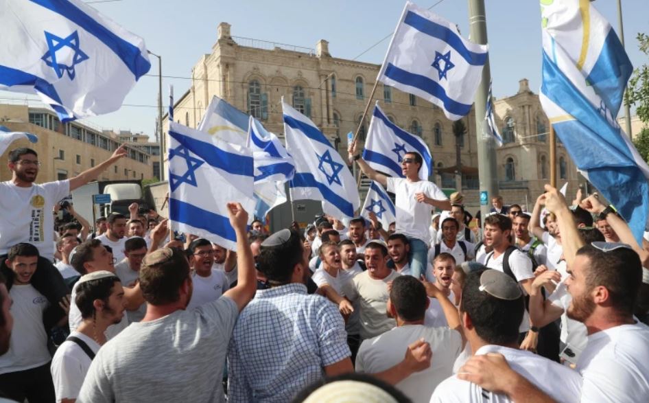 Israeli nationalist marchers gather in East Jerusalem