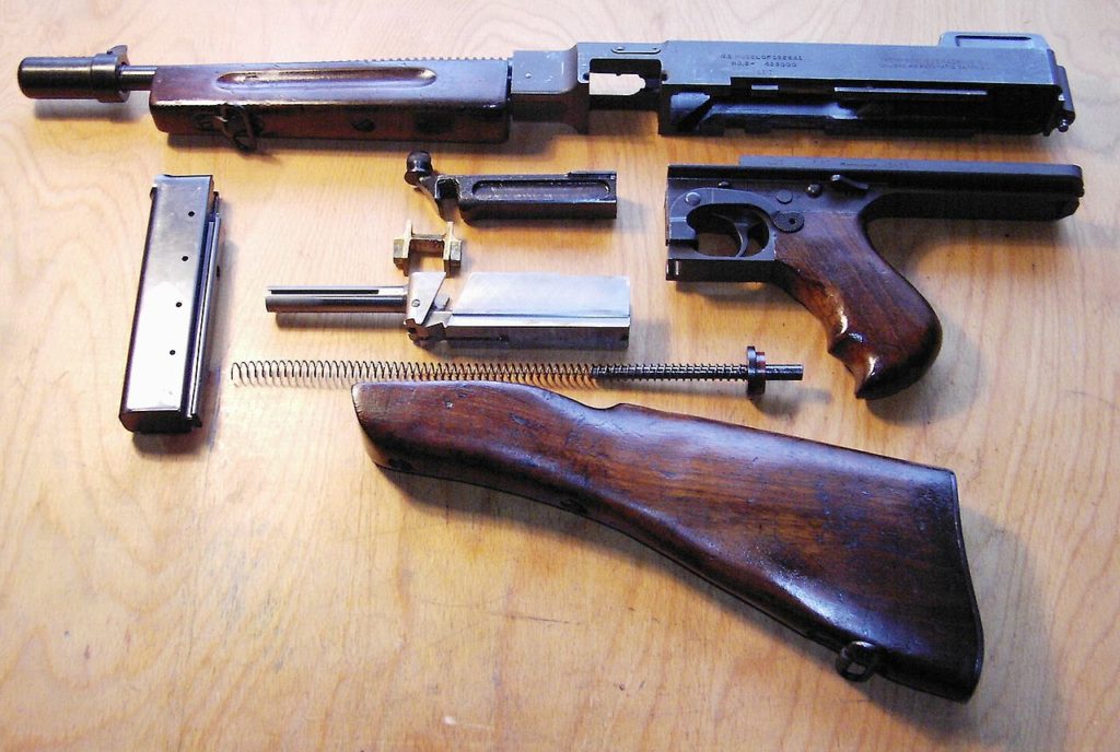 The Thompson submachine gun, or tommy gun. This is the M1928A1 variant.