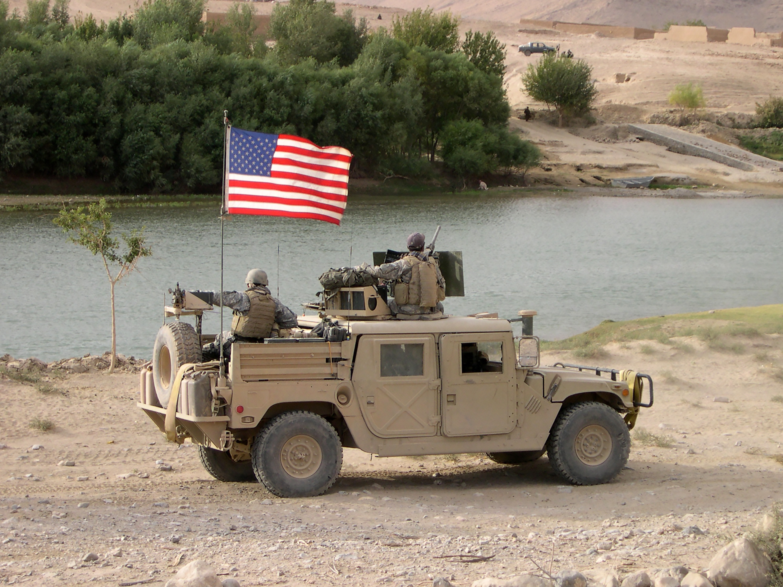 SOF Humvee along the Helmand River in Afghanistan