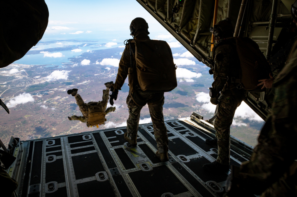 Special operators perform a HALO jump