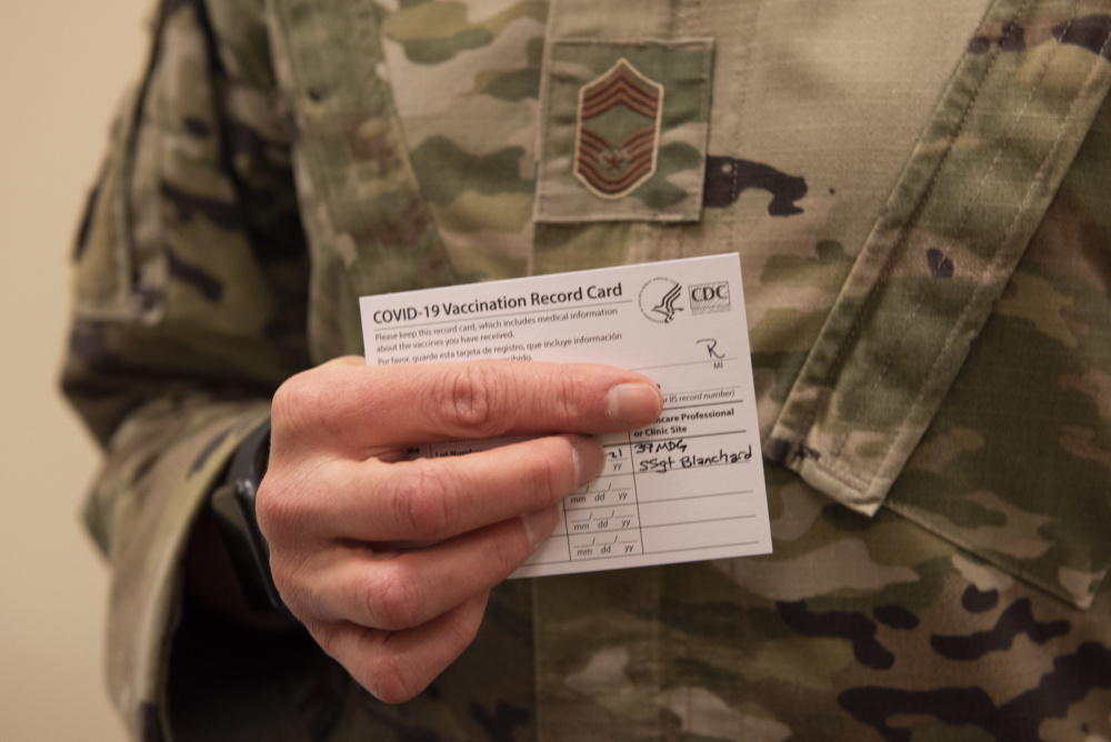 COVID Vaccination Card Air Force