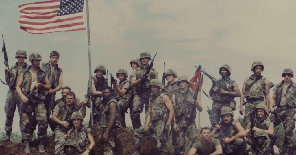 American Troops in Grenada after the invasion.