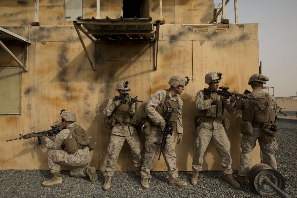 Marines train in urban warfare