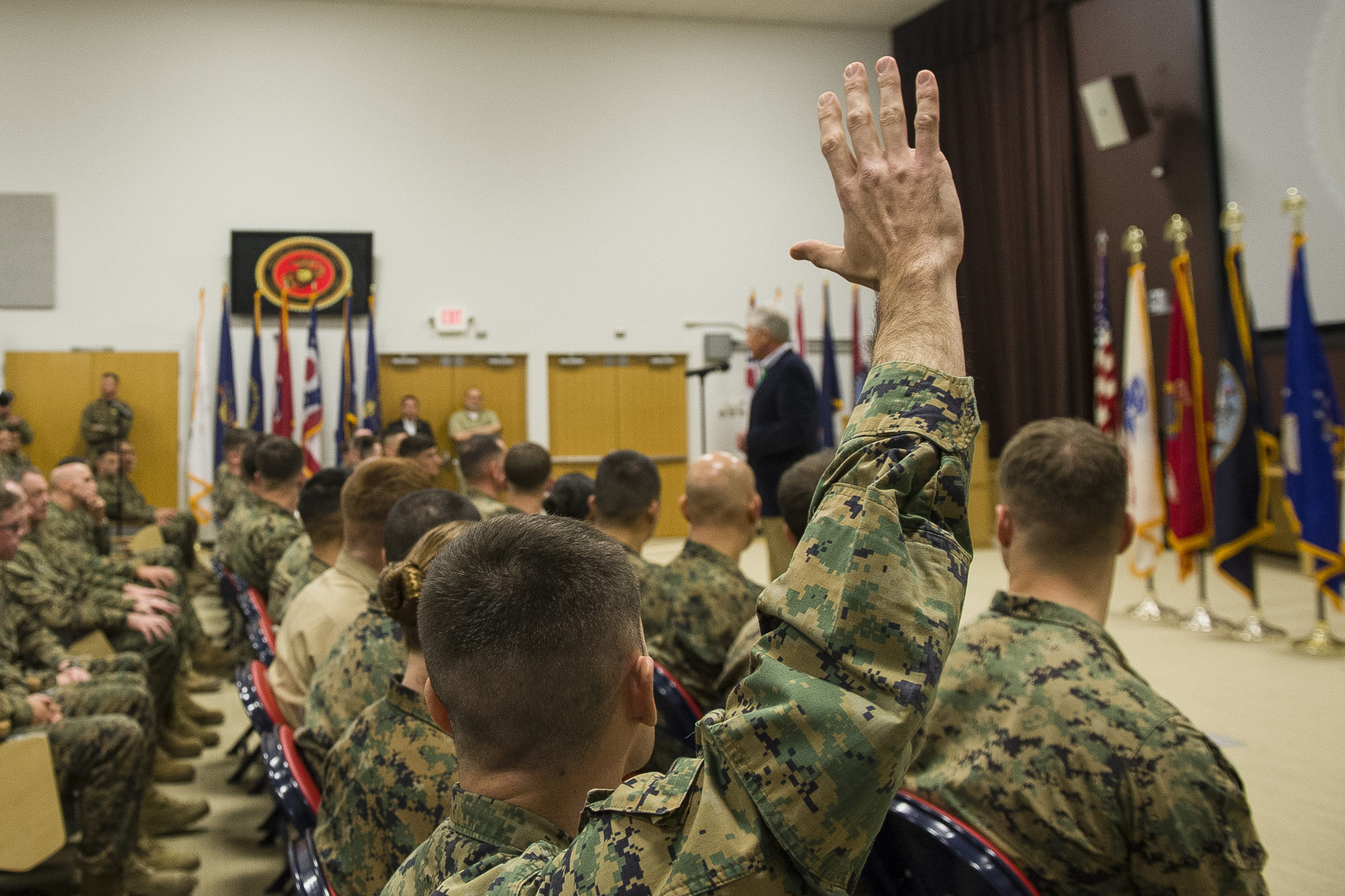 Marines Chuck Hagel 2nd Marine Expeditionary Force