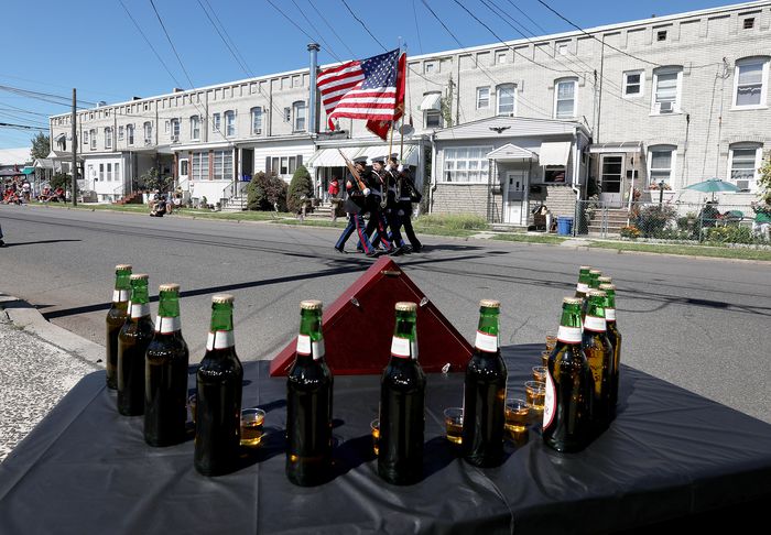 Marine color guard John Basilone Parade Raritan 