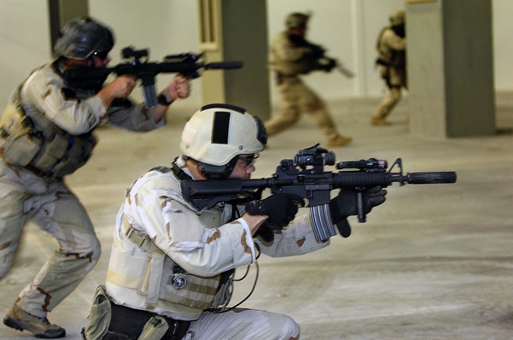 Navy SEALs carbines training