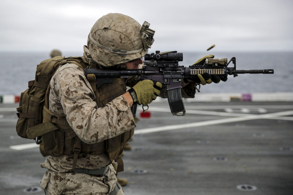 M16A4 rifle training Marines
