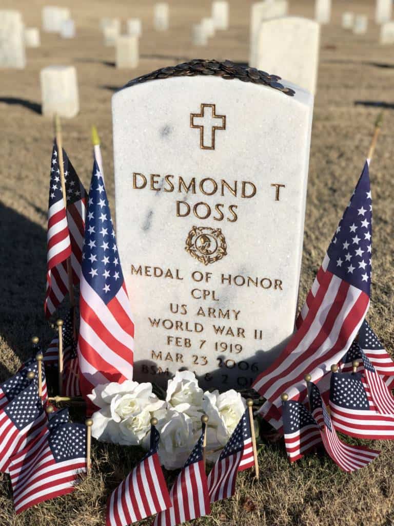 Desmond Doss MOH gravestone coins