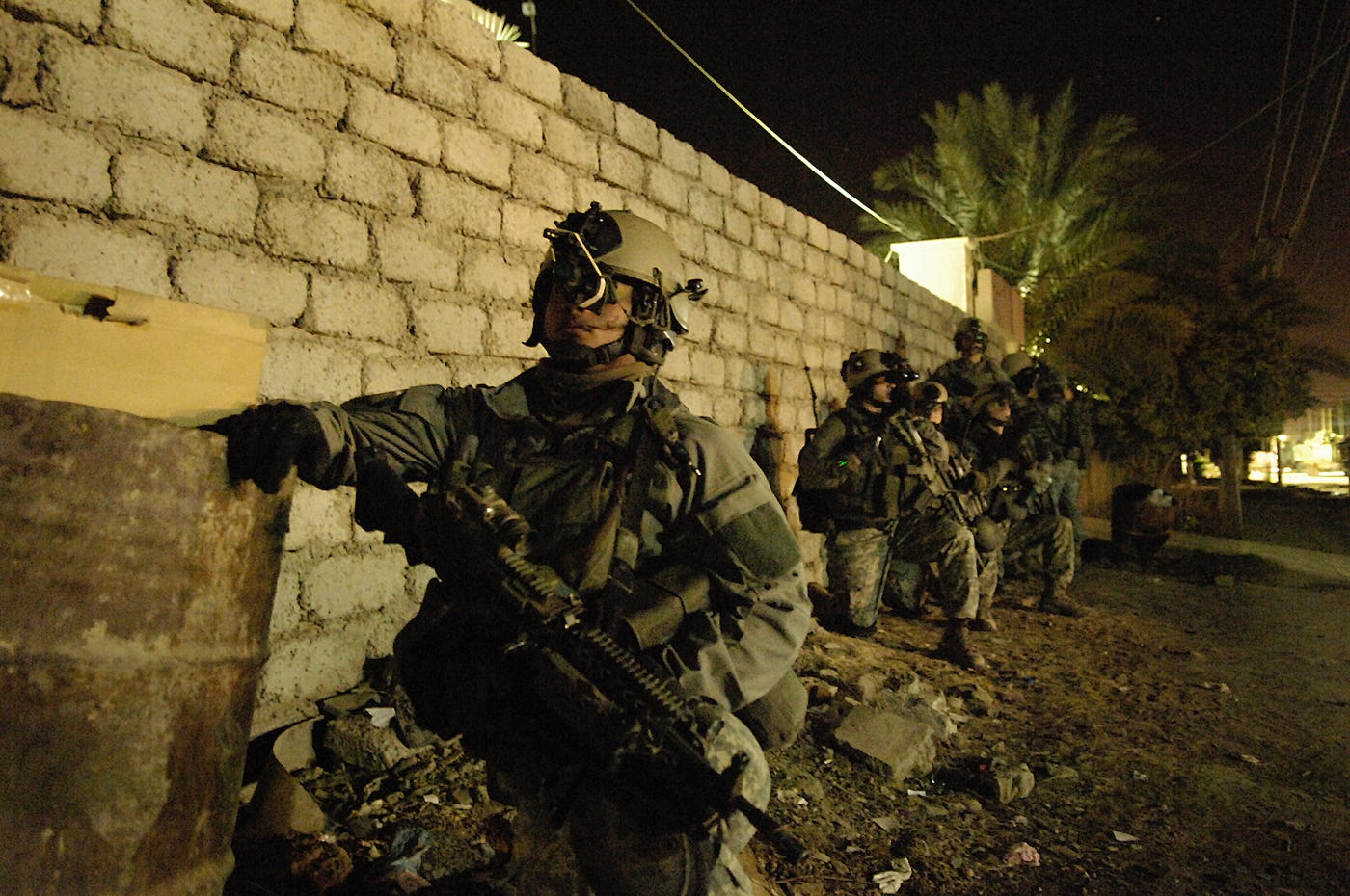 Rangers patrol at night