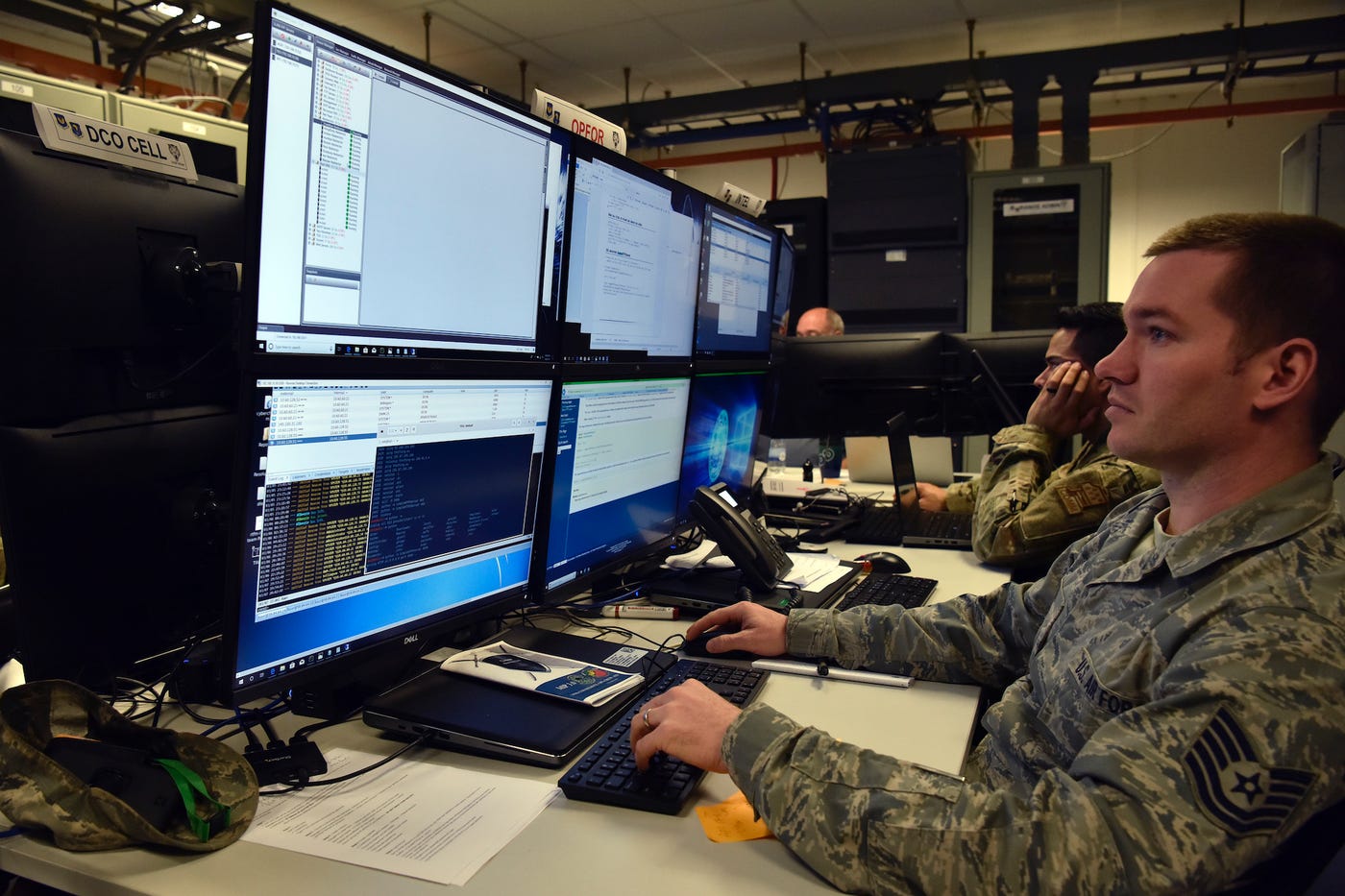 American military cyber defense training