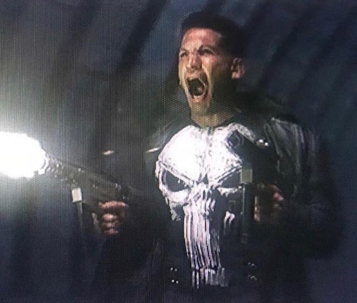 The Punisher firing guns