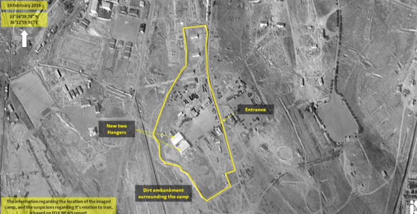 Iranian militia base in Syria satelite photograph