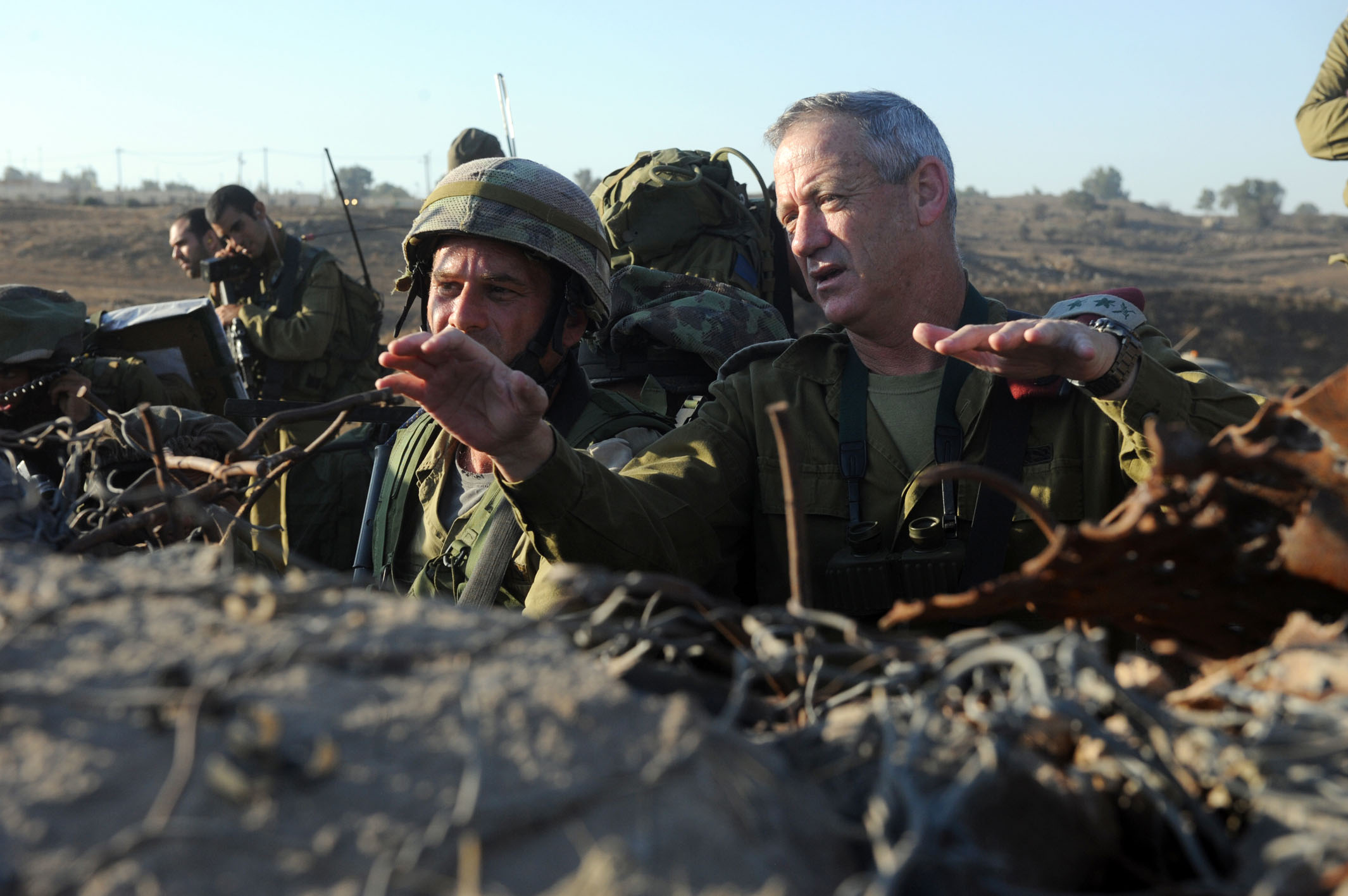 Benny Gantz with troops