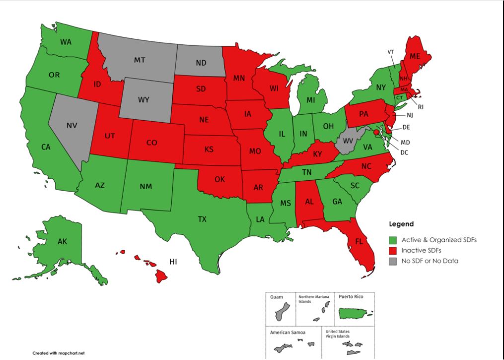 States with active state guard units