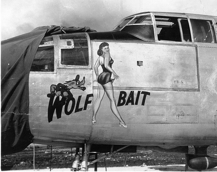 Nose Art "Wolf Bait."