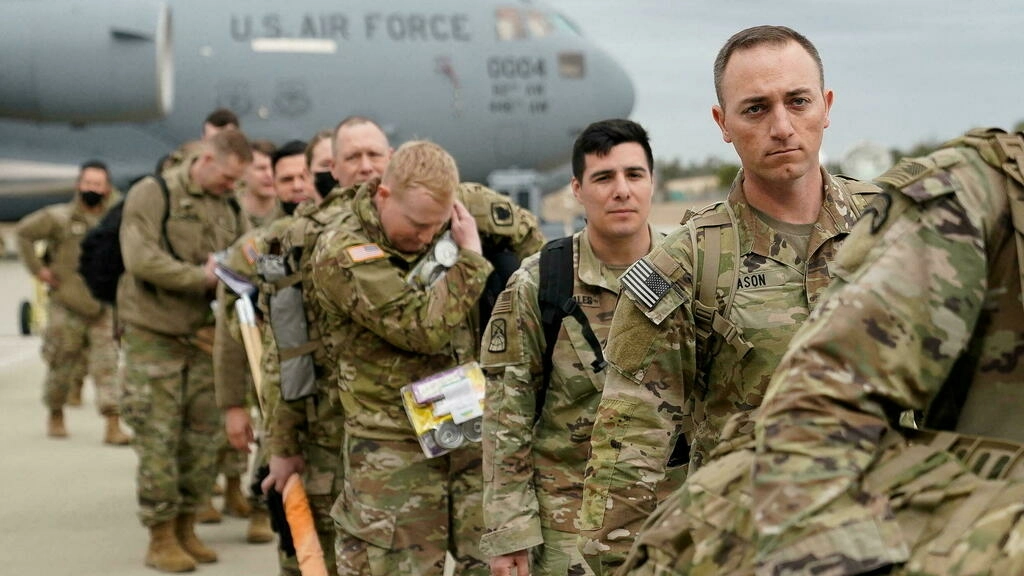 Military personnel from the 82nd Airborne Division and 18th Airborne Corps board a C-17 transport plane for deployment to Eastern Europe at Fort Bragg, North Carolina on February 3, 2022 (Reuters via France 24). Source: https://www.france24.com/en/europe/20220205-first-us-troops-intended-to-reinforce-nato-allies-in-eastern-europe-arrive-in-poland