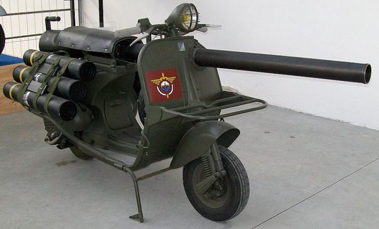 The French And Their Anti-Tank Gun Vespa Scooters