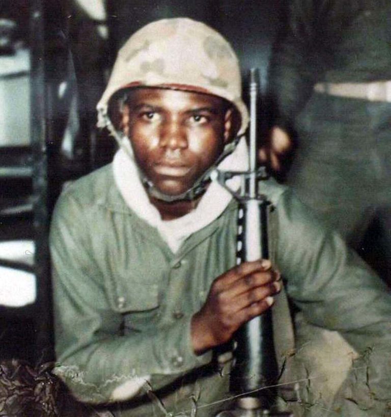 Dan Bullock during boot camp (www.blackpast.org). Source: https://www.blackpast.org/african-american-history/dan-bullock-1953-1969/