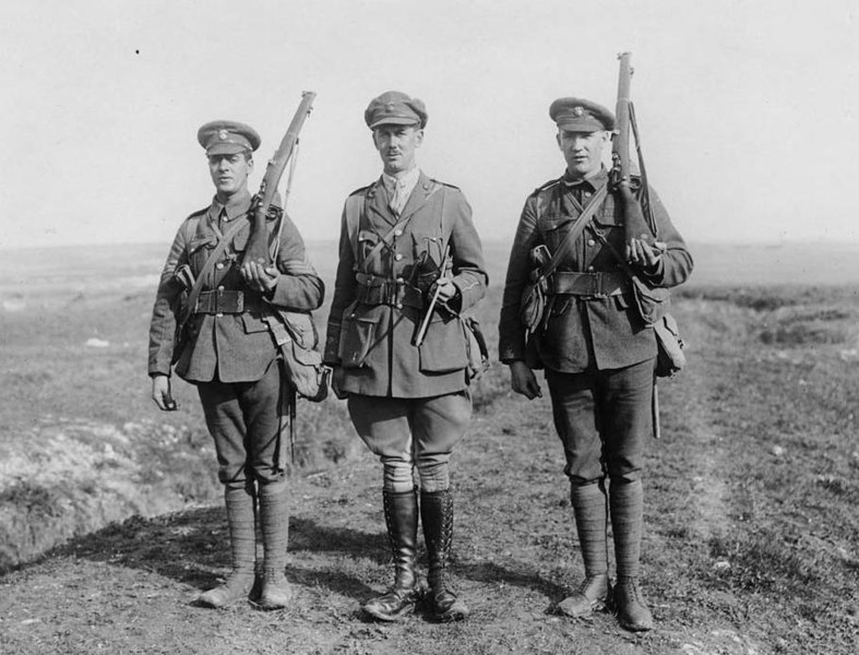 Northumberland Fusiliers, Western Front, during World War I.