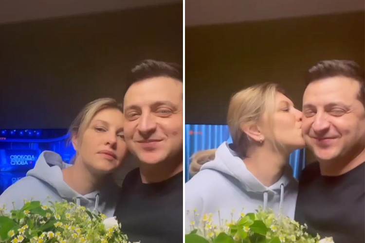 Ukrainian President Volodymyr Zelensky and his wife Olena during Valentine's Day, the last time they were seen together (Gulf Today). Source: https://www.gulftoday.ae/news/2022/02/15/with-war-drums-on-ukrainian-president-celebrates-valentines-day-with-his-wife
