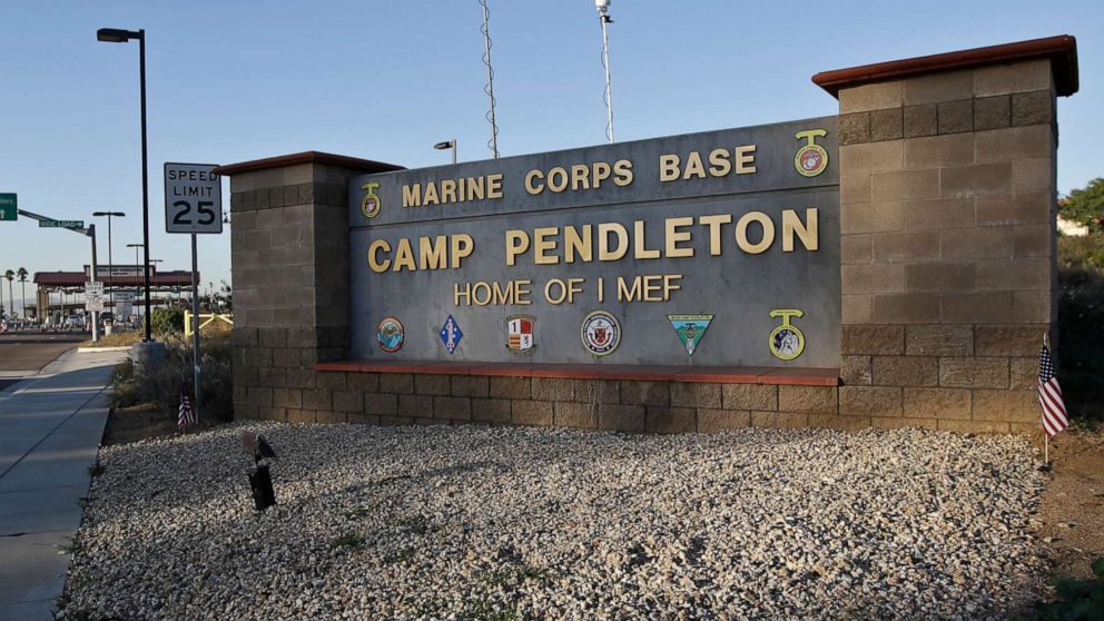 Camp Pendleton, a major West Coast base of the United Marine Corps where Corporal Jahao Miguel Chavarri was stationed (ABC News). Source: https://abcnews.go.com/Politics/16-marines-arrested-camp-pendleton-charges-ranging-human/story?id=64568094