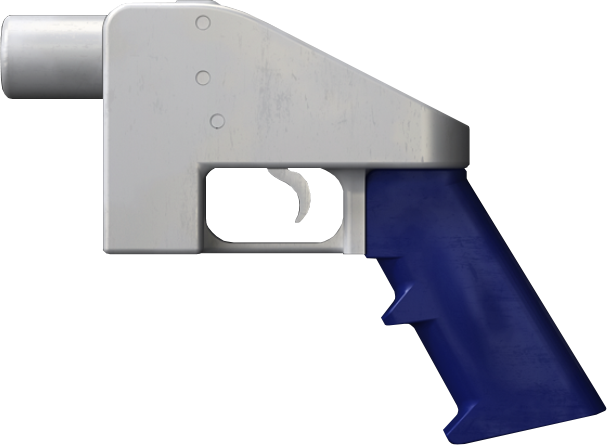 Side-view of Defense Distributed Liberator 3D-Printed hand-gun