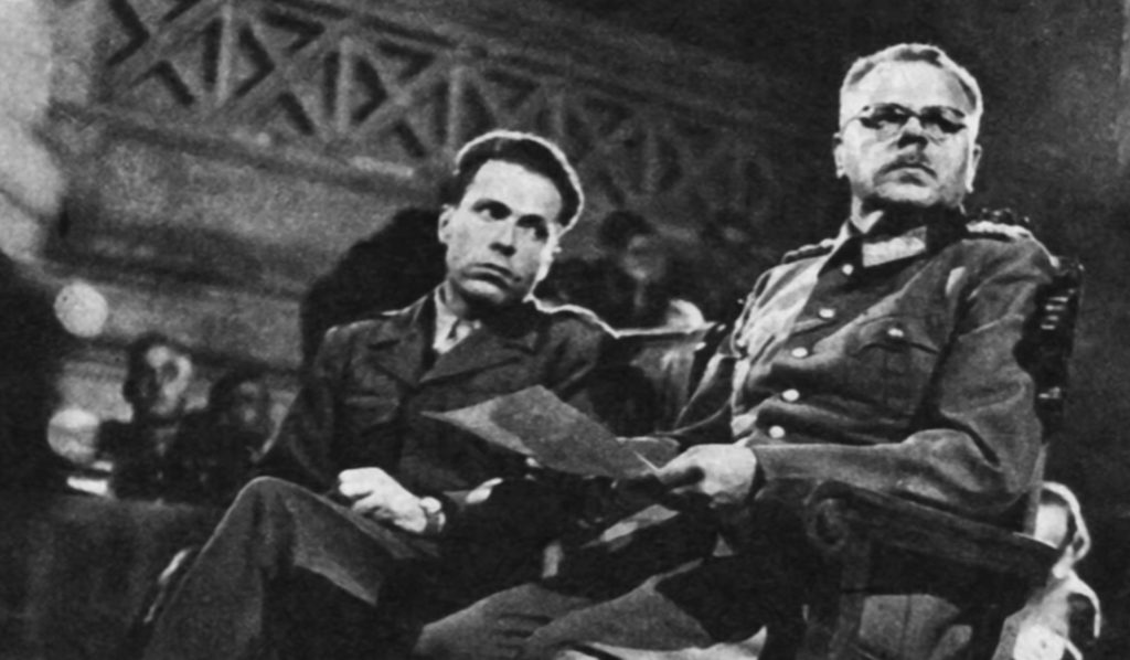 photo of Dostler on trial