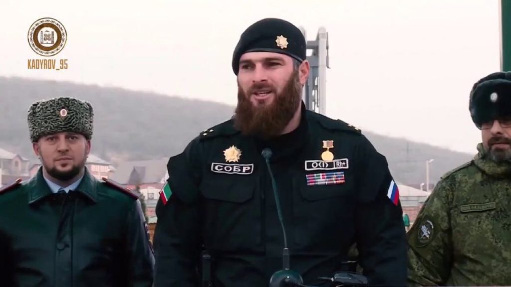 General Magomed Tushaev from the 141st motorized regiment of the Chechen National Guard (David Yankovich Twitter Account). Source: https://twitter.com/search?q=Magomed%20Tushaev&src=typed_query&f=image 
