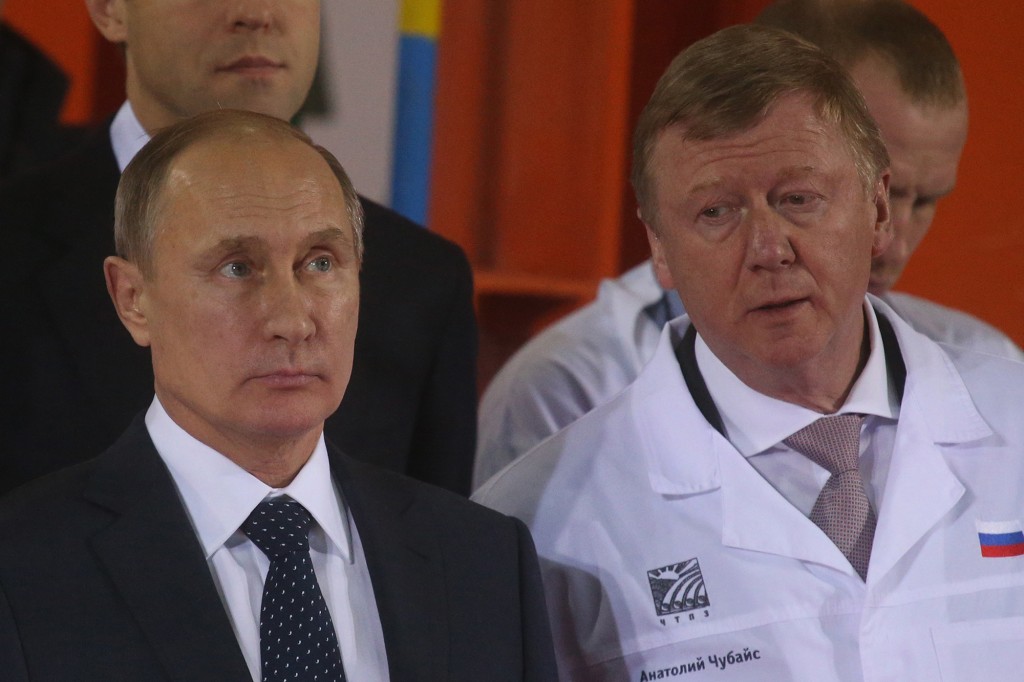 Russian President Vladimir Putin and Anatoly Chubais (New York Post). Source: https://twitter.com/nypost/status/1506649140956221449