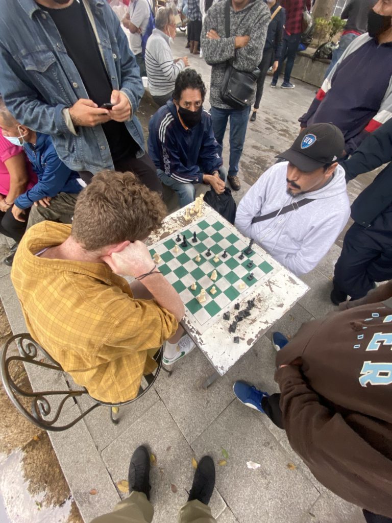 Hunter and I playing with the locals in Mexico City. Such a great community of players in CDMX.