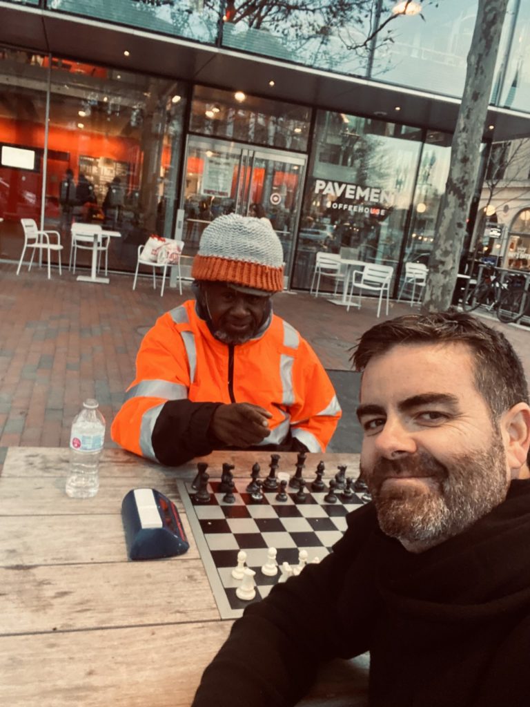 Playing a local in Harvard Square while finishing up my business school program.