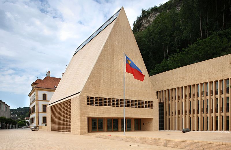 House of Parliament in Vaduz, Liechtenstein.