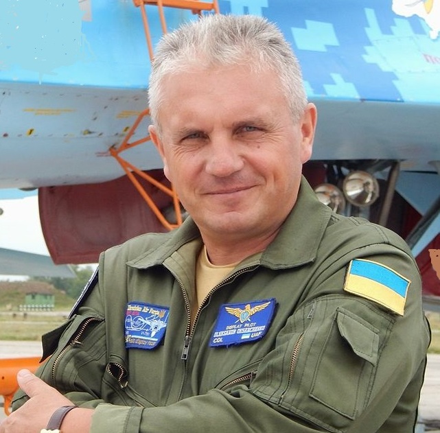 Portrait of Oksanchenko Oleksandr Yakovych - Ukrainian pilot, hero of Ukraine