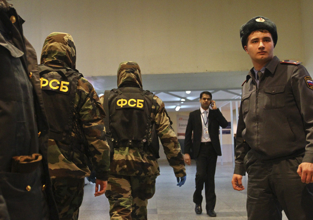FSB officers on the scene of the Domodedovo International Airport bombing in 2011. Combating terrorism is one of the main tasks of the agency (Wikipedia). Source: https://en.wikipedia.org/wiki/Federal_Security_Service#/media/File:RIAN_archive_846846_Dozens_killed_in_Domodedovo_airport_blast.jpg