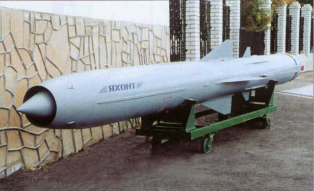SS-N-26 Yakhont anti-ship missile (Navy Recognition). Source: https://www.navyrecognition.com/index.php/naval-news/naval-news-archive/2016/february-2016-navy-naval-forces-defense-industry-technology-maritime-security-global-news/3602-russian-navy-northern-fleet-receives-a-new-k-300p-bastion-p-coastal-missile-system.html