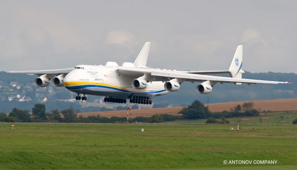 A modern-day Antonov AN-225 Mriya (Antonov). Source: https://antonov.com/en/history/an-225-mriya#gallery-2-4