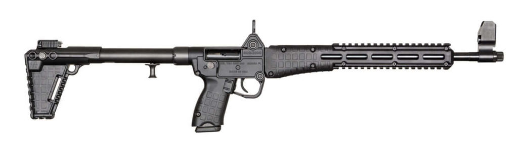 SUB2000 semi-automatic folding carbine by KelTec (KelTec Website). Source: https://www.keltecweapons.com/firearm/rifles/sub2000/