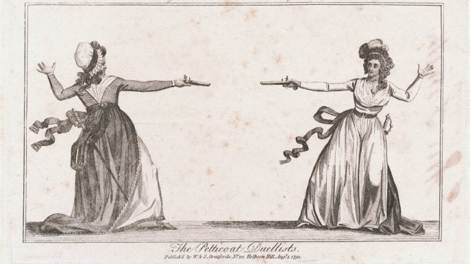 “The Petticoat Duellists”, Lady Almeria Braddock and Mrs. Elphinstone. History.com