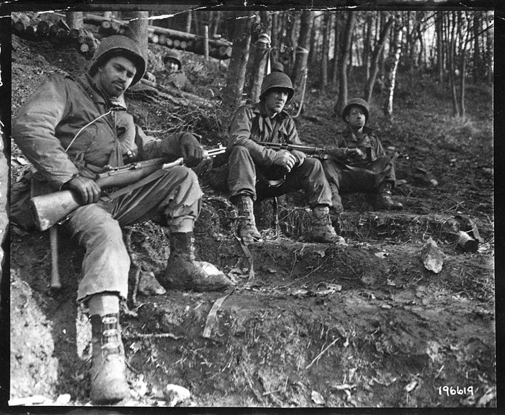 American infantrymen at Hurtgen Forest, Germany