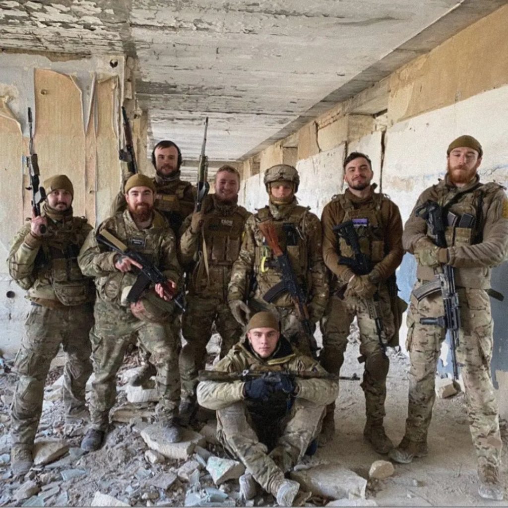Ukrainian troops in the Azovstal Iron and Steel Works complex. The source does not specify whether the troops in this photo are members of the Azov Regiment or the 36th Marine Battalion (Euromaidan PR). Source: https://twitter.com/EuromaidanPR/status/1517061828500594689