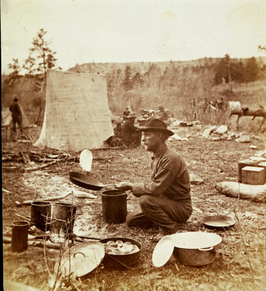 John, the Cook, baking slapjacks