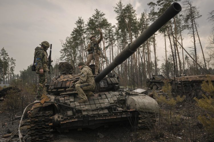 Destroyed Russian Tanks Are the Latest Ukrainian Roadside Attraction