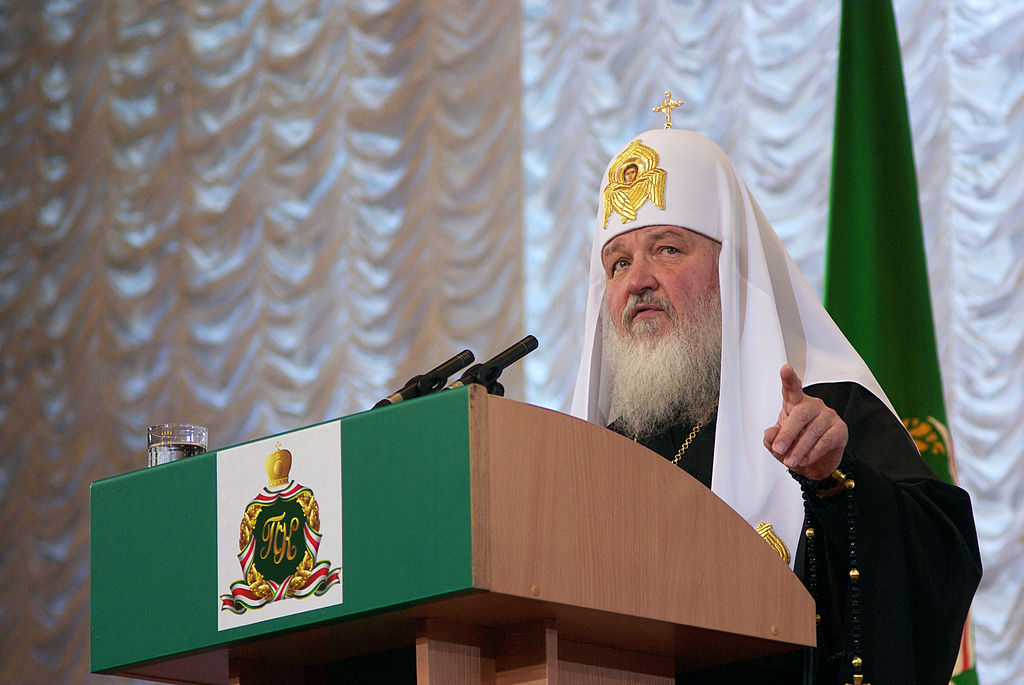 Patriarch Kirill I of Moscow (Serge Serebro, Vitebsk Popular News, CC BY-SA 3.0 , via Wikimedia Commons). Source: https://commons.wikimedia.org/wiki/File:Patriarch_Kirill_I_of_Moscow_01.jpg