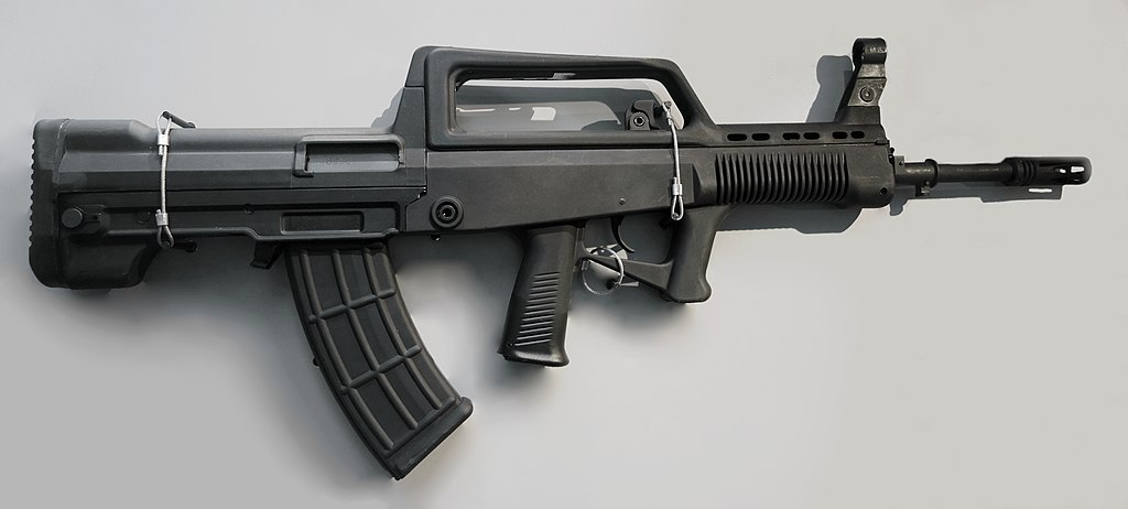 QBZ95 automatic rifle. (User:Tyg728, modified by User:Hohum, CC BY-SA 4.0, via Wikimedia Commons)