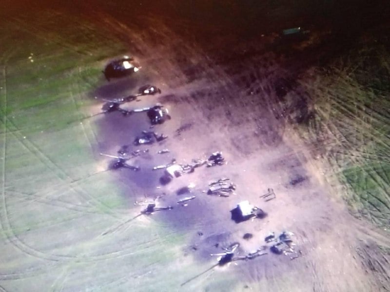 Russian artillery units of MSTA-Bs destroyed by Ukrainian Armed Forces (AFU StratCom). Source: https://www.facebook.com/AFUStratCom/posts/362539162581404