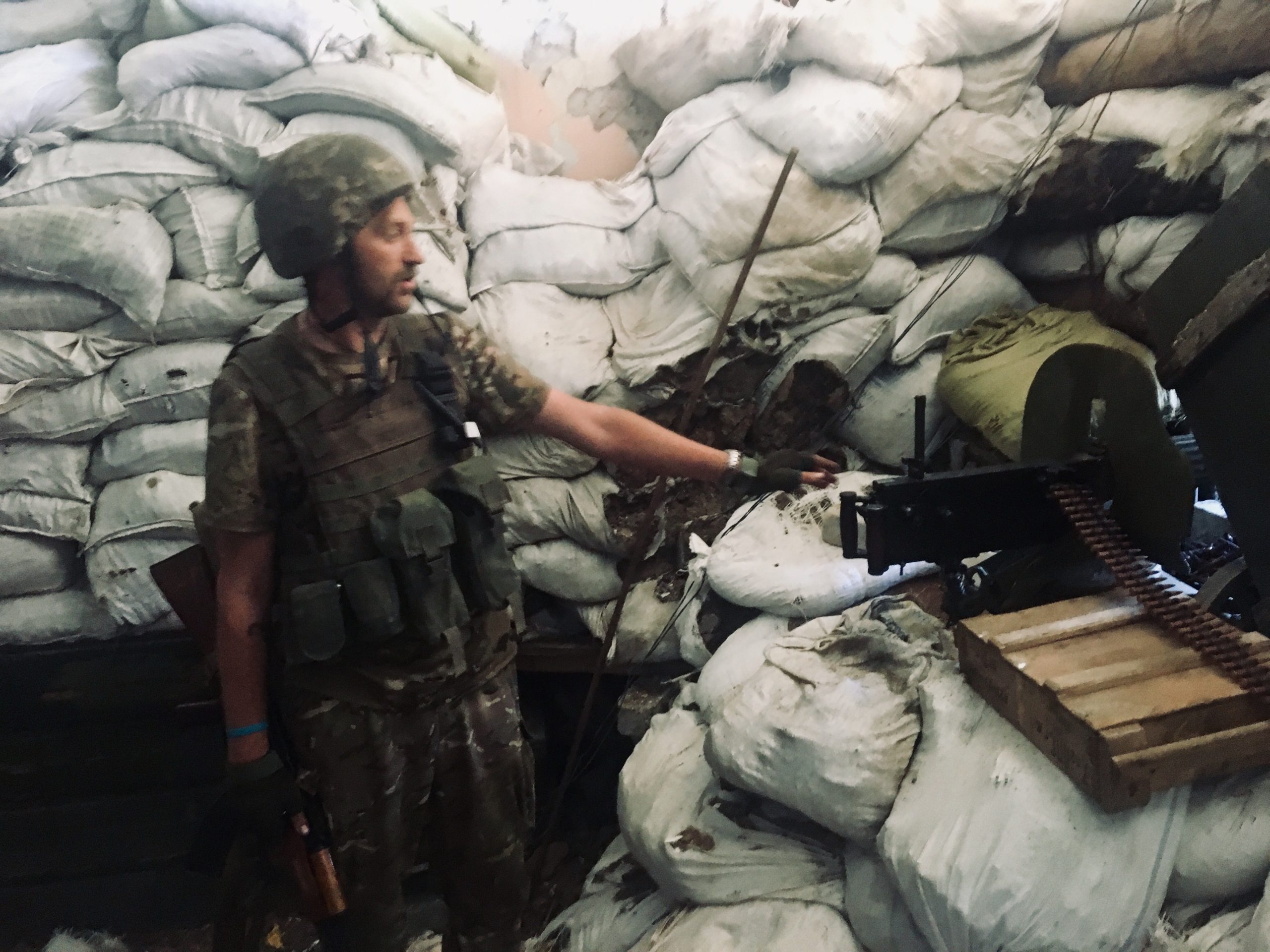 M1910 Maxim Machine Gun in a fortified position in Donbas (Illia Ponomarenko). Source: https://twitter.com/IAPonomarenko/status/1491819576530776072